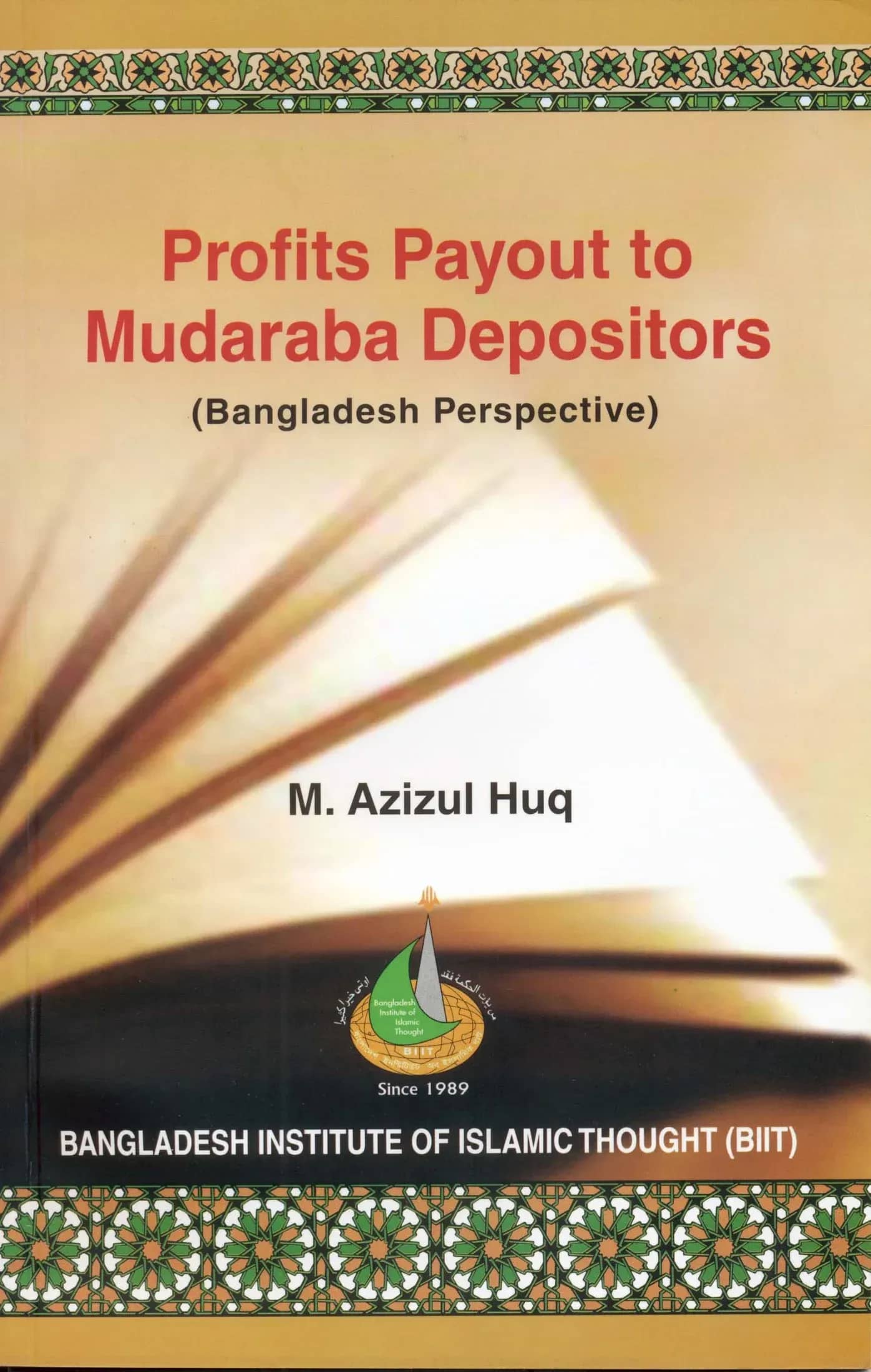Profits Payout To Mudaraba Depositors