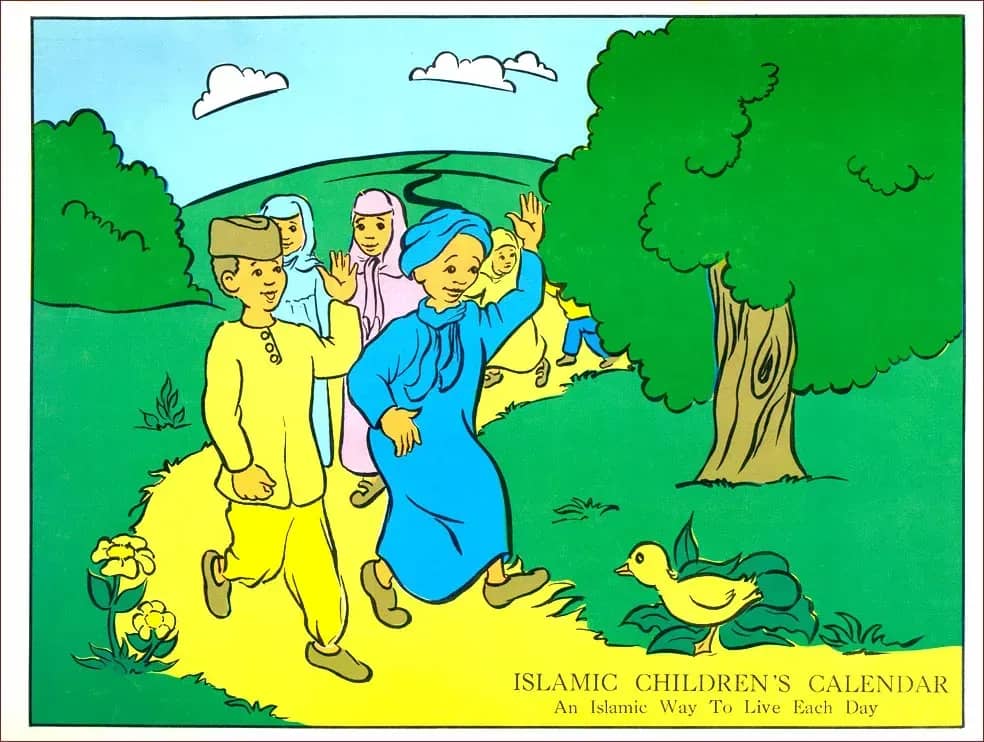 Islamic Children's Calendar : An Islamic Way to Live Each Day (Kids Calendar with Coloring)