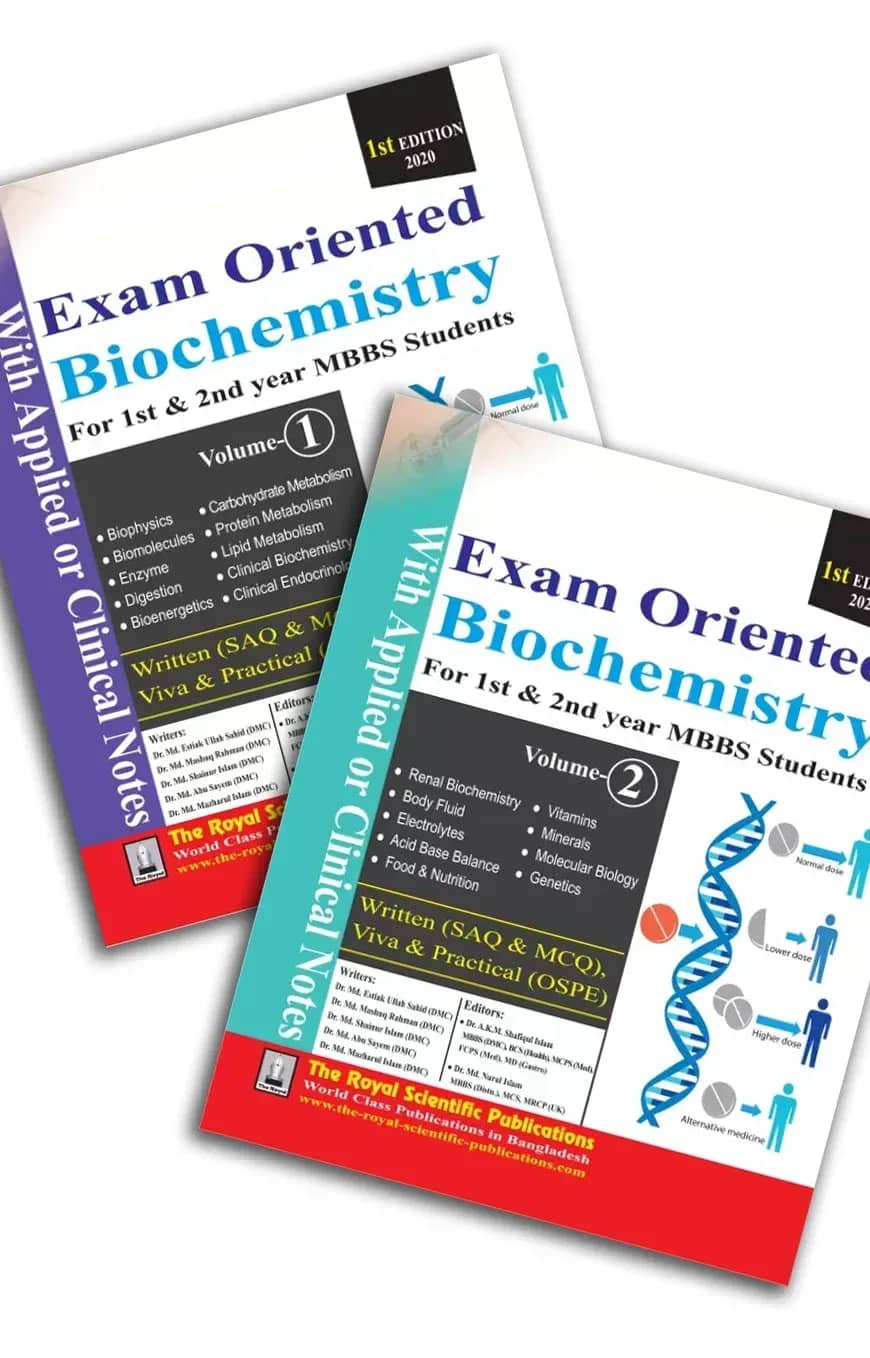 Exam Oriented Biochemistry for Class 1st and 2nd Year MBBS Students (1st and 2nd Part Set)