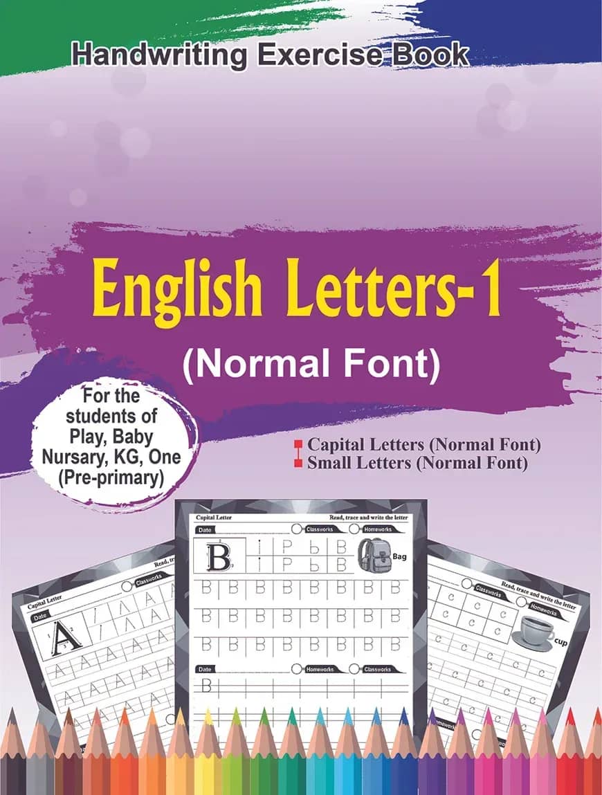 Handwriting Exercise Book: English Letters-1: Normal Font (Play-One)