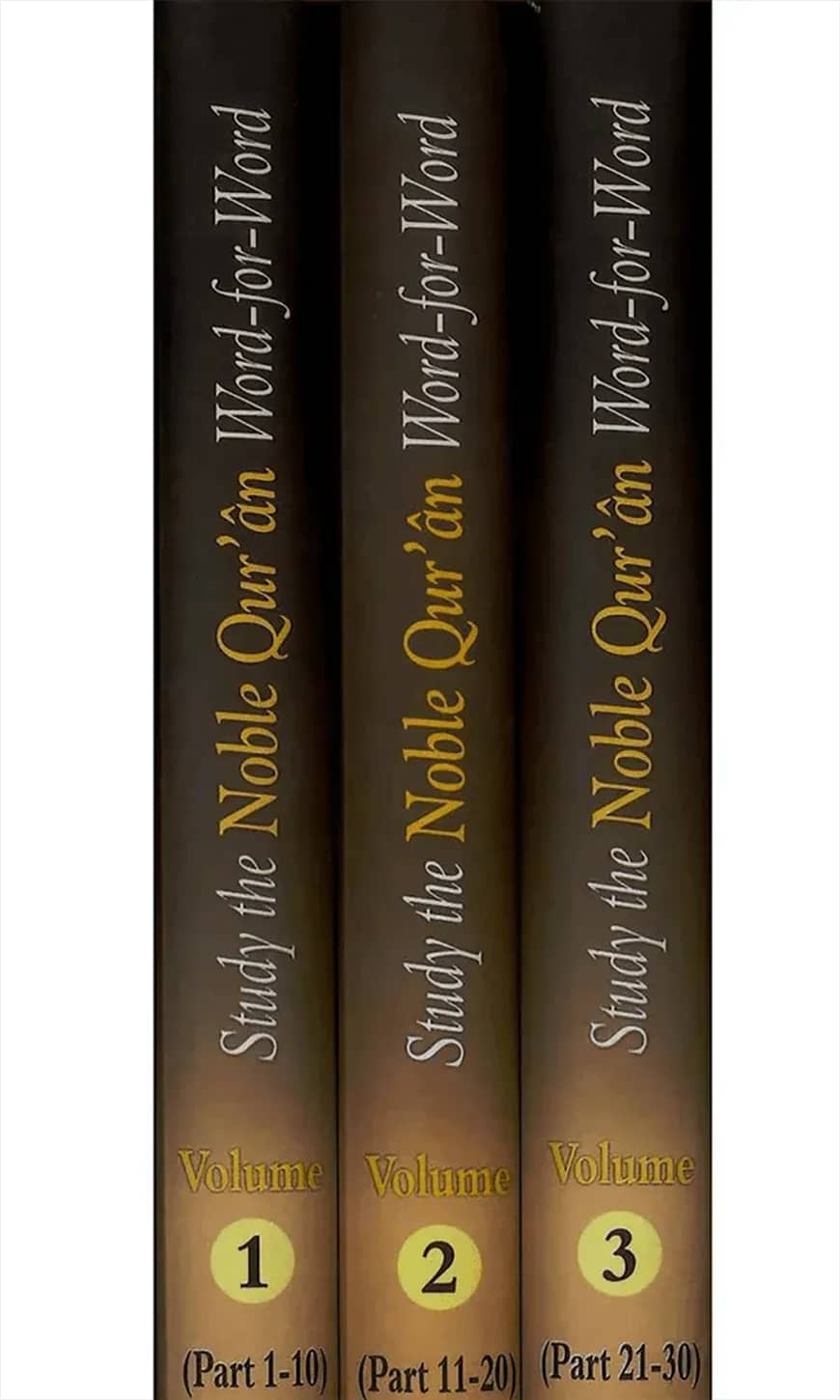 Study the Noble Quran - Word-for-Word (3 Vols. Set) (Black and White)