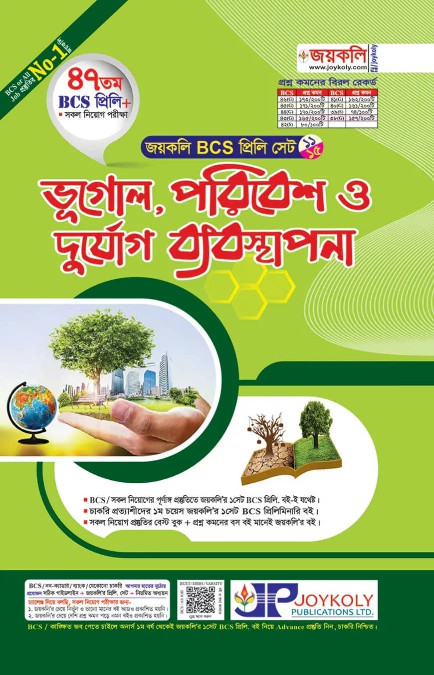 জয়কলি ভূগোল, পরিবেশ ও দুর্যোগ ব্যবস্থাপনা (৪৭ তম বিসিএস প্রিলি)