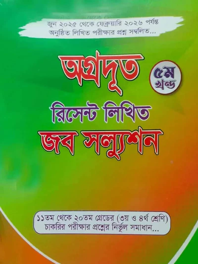 অগ্রদূত রিসেন্ট লিখিত জব সল্যুশন