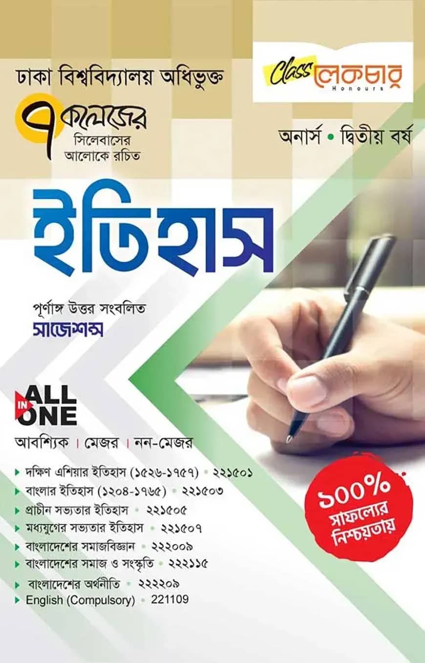ইতিহাস অনার্স ২য় বর্ষ ( সাত কলেজ )
