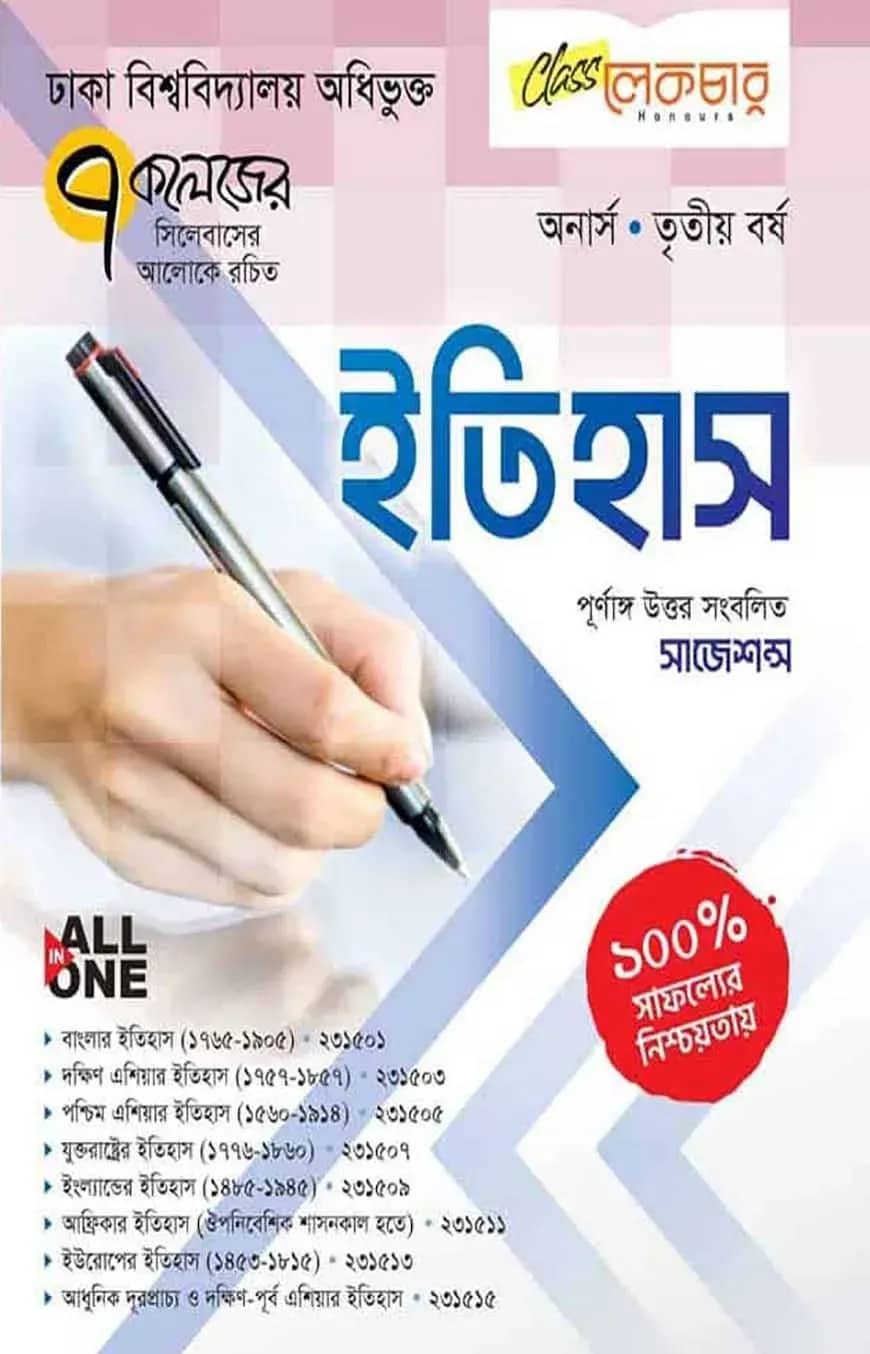ইতিহাস অনার্স ৩য় বর্ষ ( জাতীয় বিশ্ববিদ্যালয় )